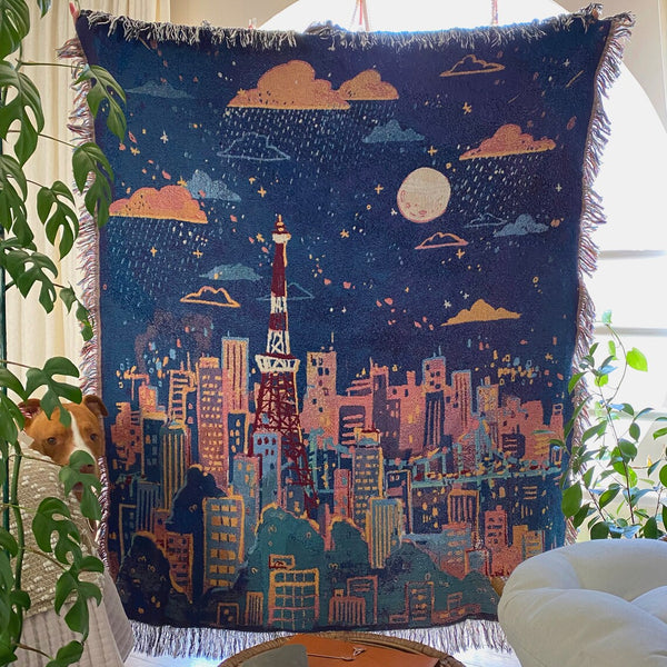 Tokyo Nights Woven Throw