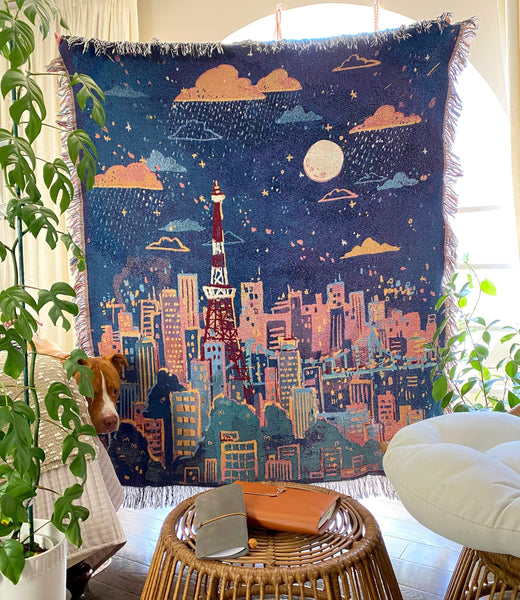 Tokyo Nights Woven Throw