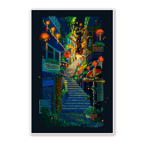 Lantern Alley Art Print